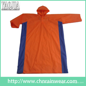 Manteau imperméable en caoutchouc en PVC orange avec meilleur prix